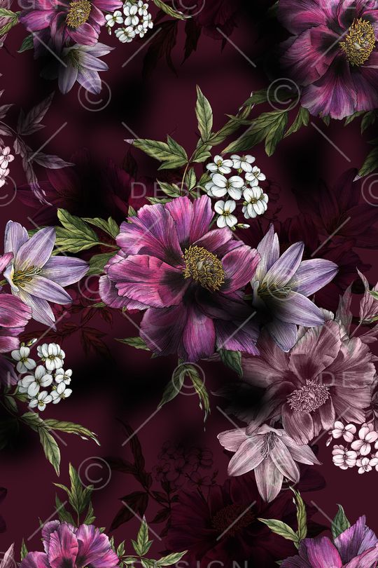 花卉印花华亿平台图片