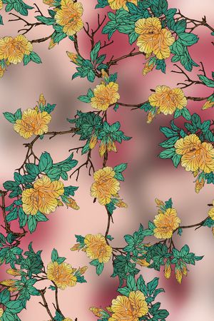 花卉印花华亿平台图片