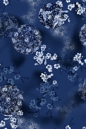 花卉印花华亿平台图片