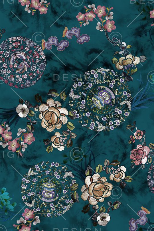 花卉印花华亿平台图片