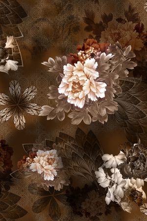 花卉印花华亿平台图片