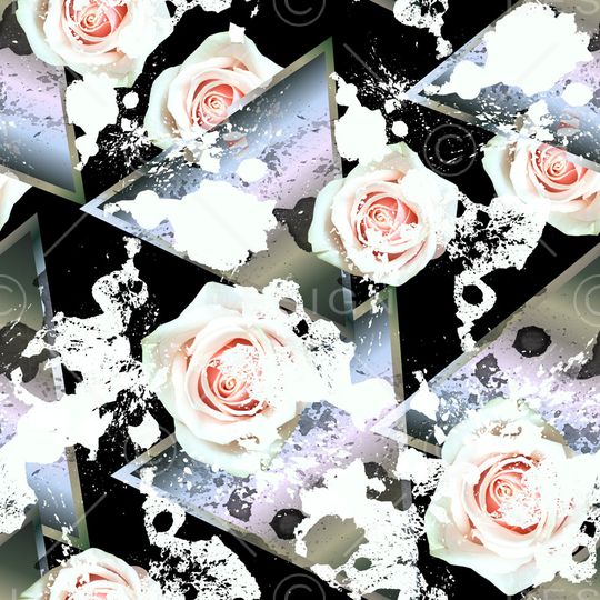 彩底花卉印花华亿平台图片