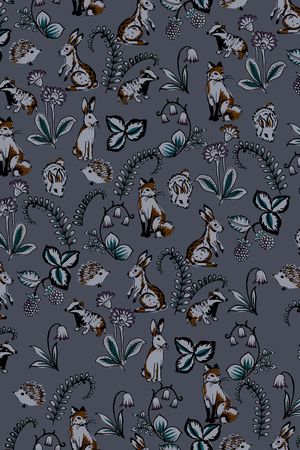 动物花卉印花华亿平台图片