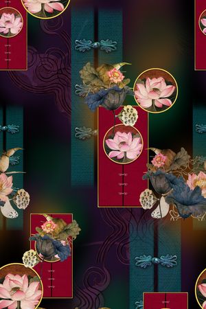 荷花印花华亿平台图片