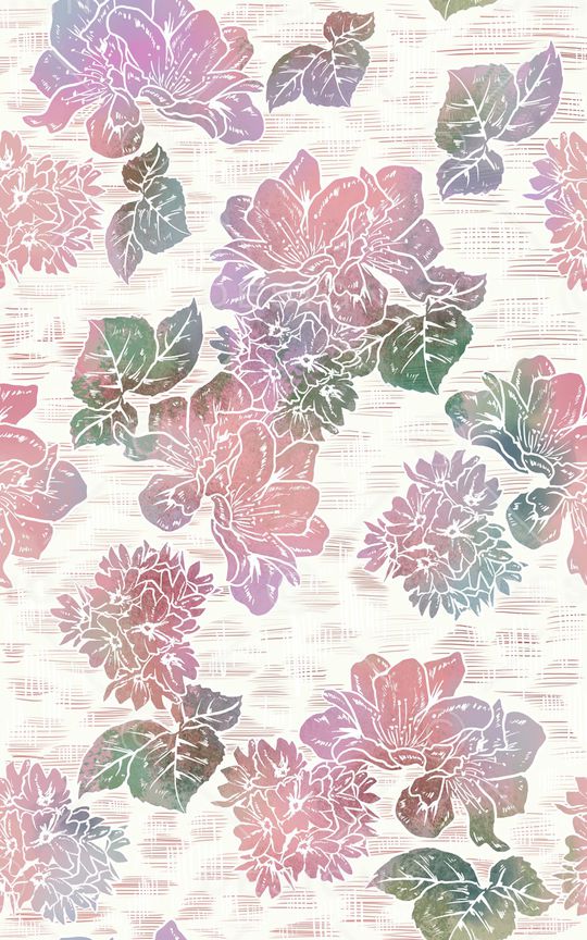 花卉印花华亿平台图片