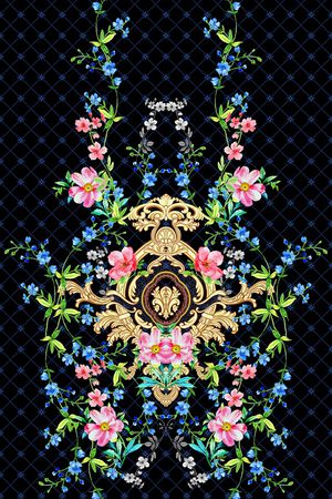 宫廷风印花华亿平台图片