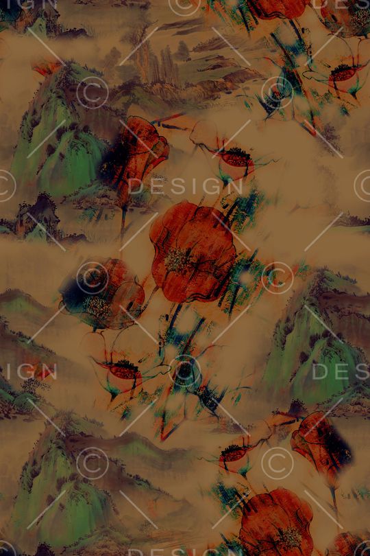 旗袍印花华亿平台图片