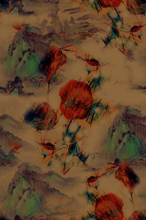 旗袍印花华亿平台图片