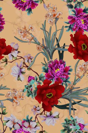 兰花印花华亿平台图片