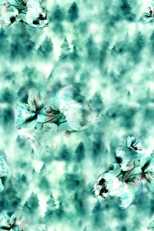 扎染华亿平台印花华亿平台图片