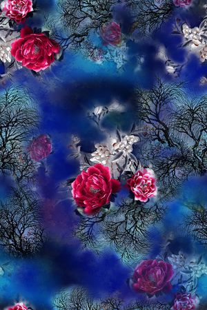 旗袍印花华亿平台图片