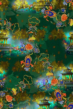 花卉印花华亿平台图片