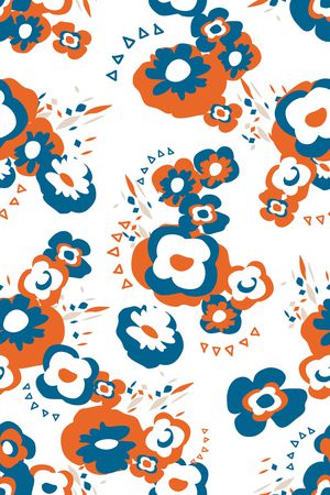 抽象花卉印花华亿平台图片