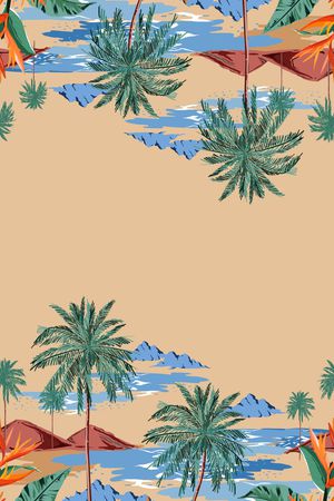 沙滩印花华亿平台图片