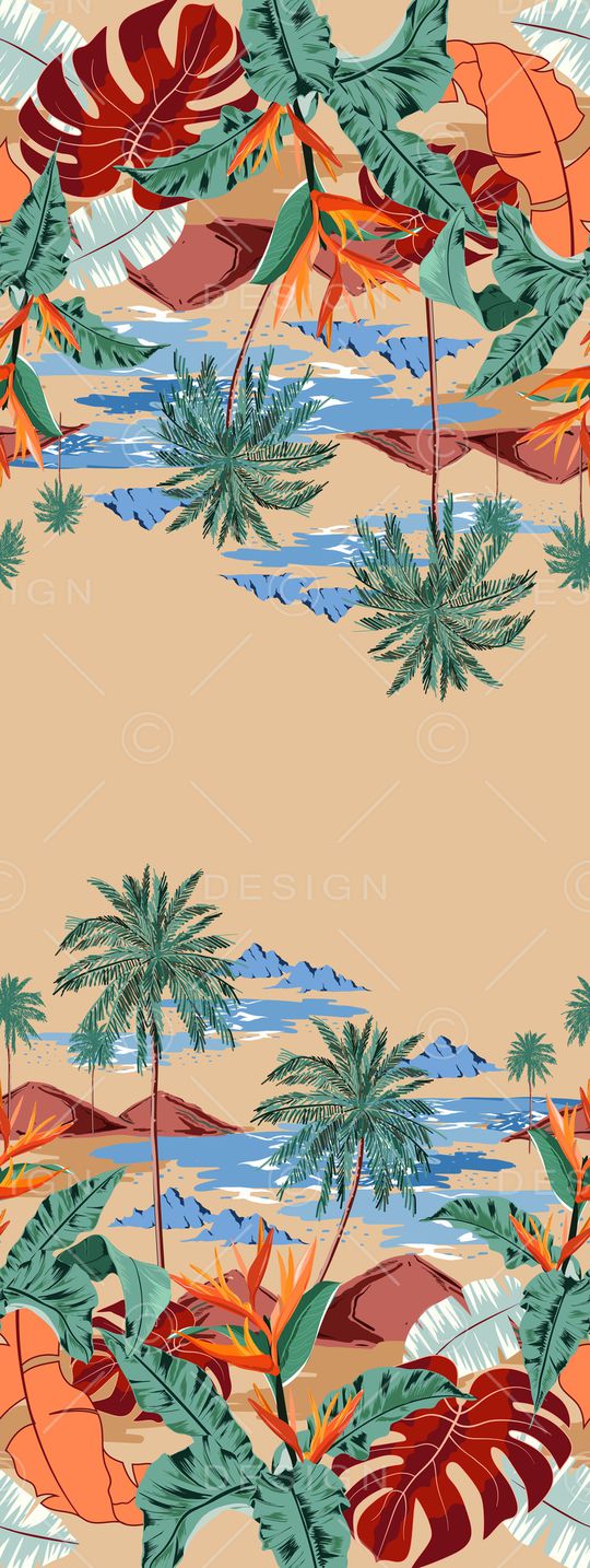 沙滩印花华亿平台图片