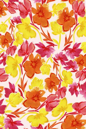 彩底花卉印花华亿平台图片