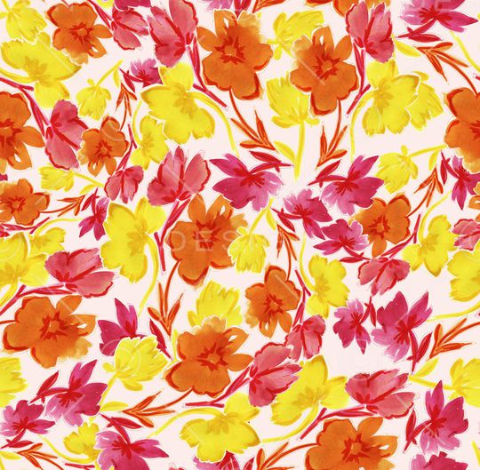 彩底花卉印花华亿平台图片