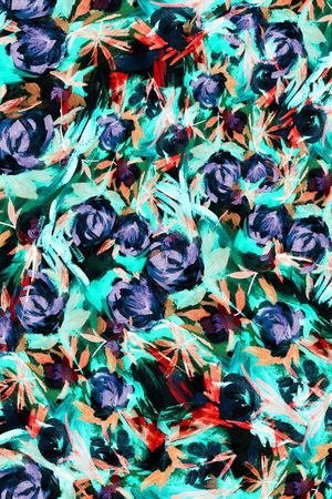 彩底花卉印花华亿平台图片