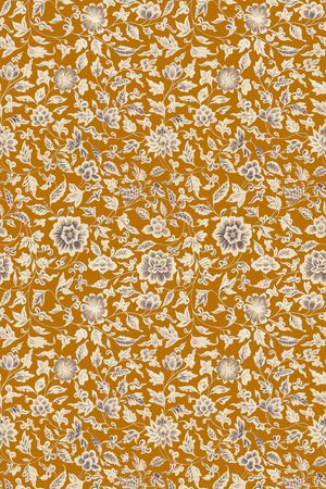 民族花卉印花华亿平台图片