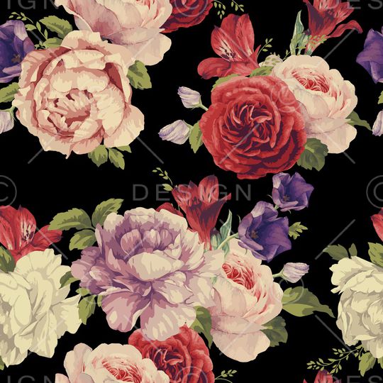 花卉印花华亿平台图片