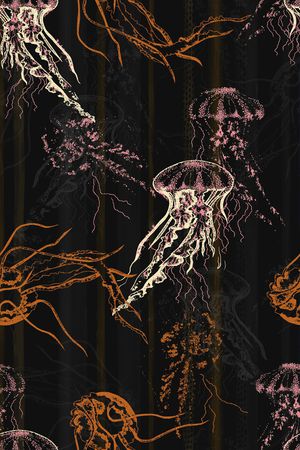 水母印花华亿平台图片