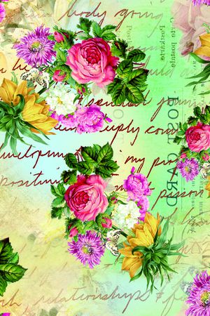 向日葵印花华亿平台图片