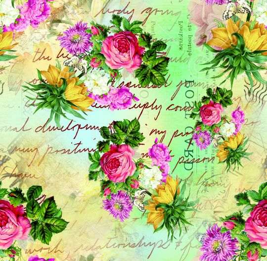 向日葵印花华亿平台图片