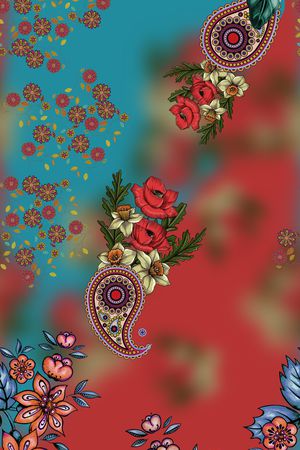 连衣裙印花华亿平台图片