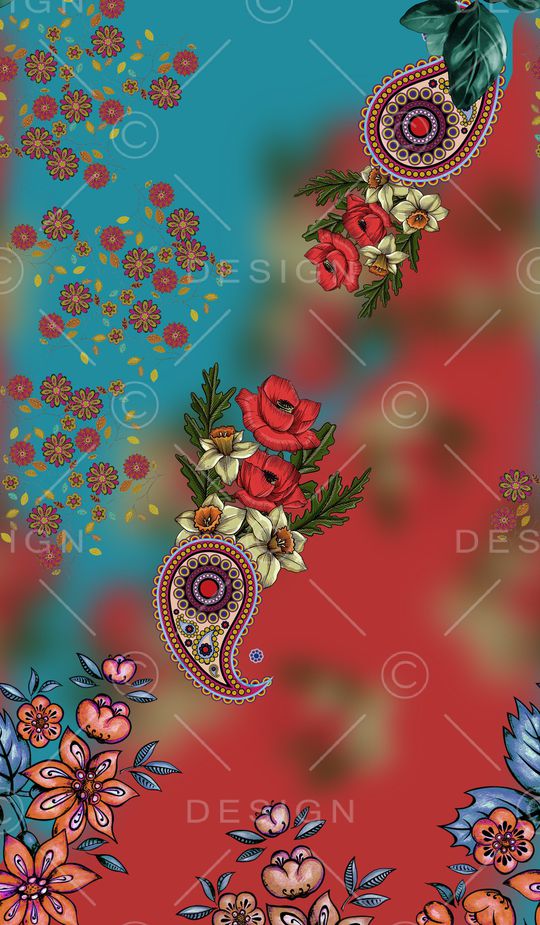 连衣裙印花华亿平台图片