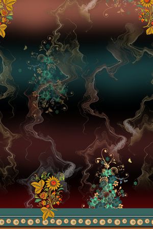 连衣裙印花华亿平台图片