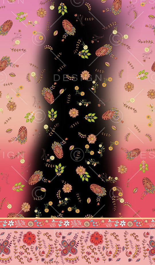 连衣裙印花华亿平台图片