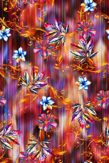 绿植树叶印花华亿平台图片