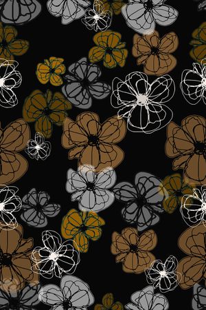 抽象花卉印花华亿平台图片