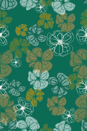 抽象花卉印花华亿平台图片