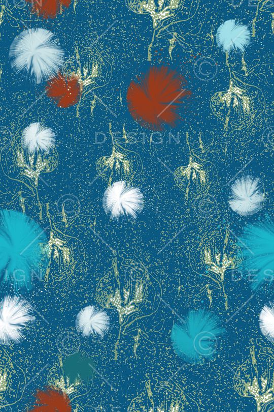 抽象花卉印花华亿平台图片