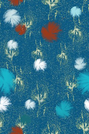 抽象花卉印花华亿平台图片