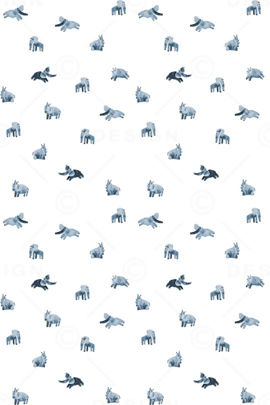 卡通动物印花华亿平台图片