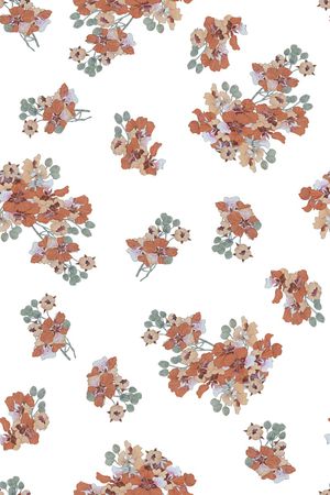 黑底花卉印花华亿平台图片