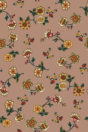 黑底花卉印花华亿平台图片