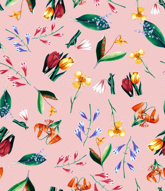 玫瑰花印花华亿平台图片