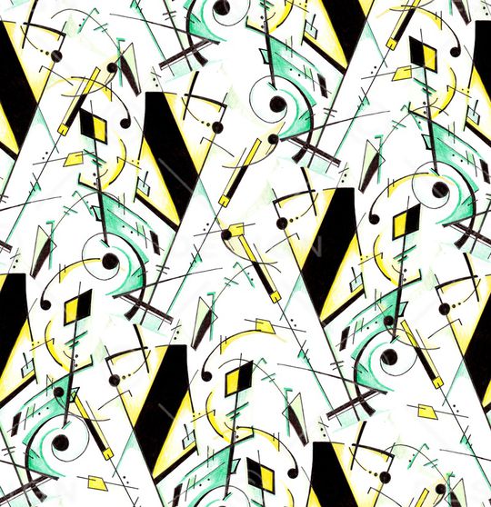 手绘抽象印花华亿平台图片