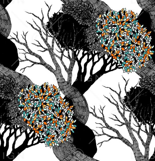 花叶子印花华亿平台图片