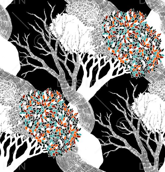 花叶子印花华亿平台图片