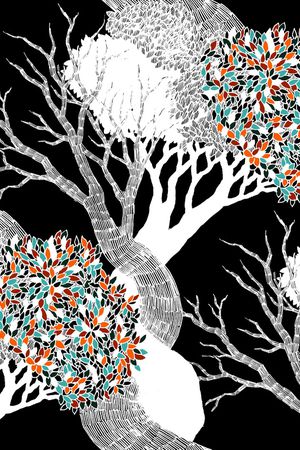 花叶子印花华亿平台图片