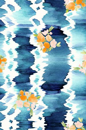 彩底花卉印花华亿平台图片