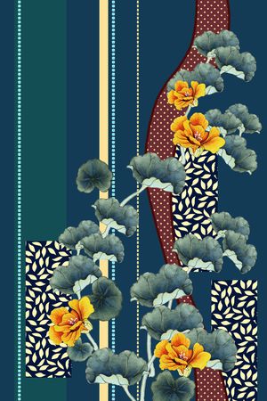 线条印花华亿平台图片