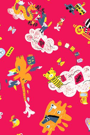 几何印花华亿平台图片