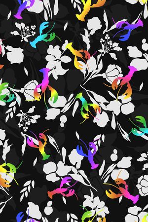 花卉印花华亿平台图片