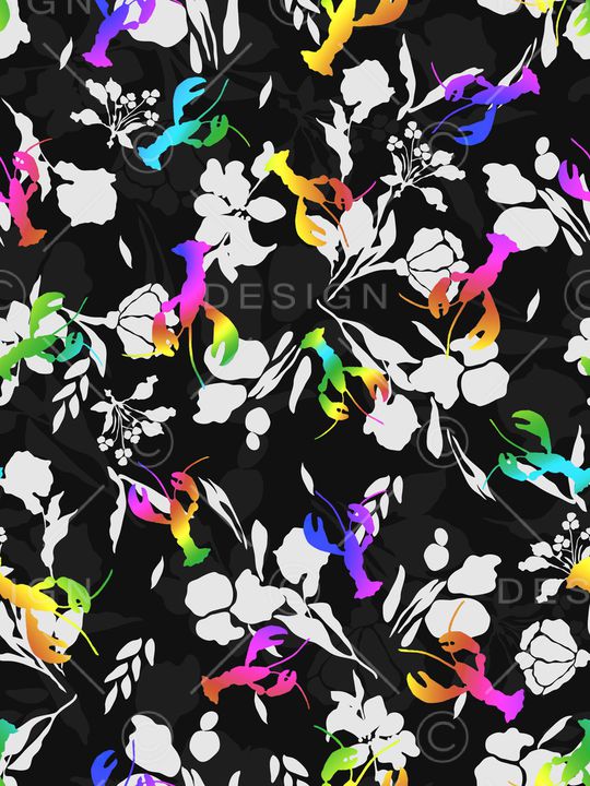 花卉印花华亿平台图片