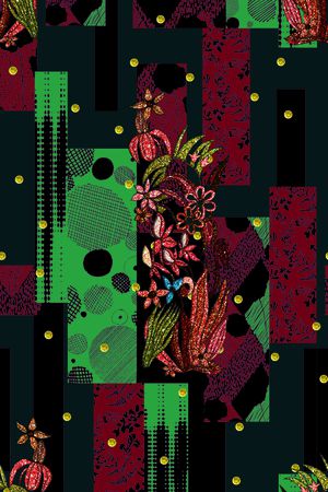 连衣裙印花华亿平台图片